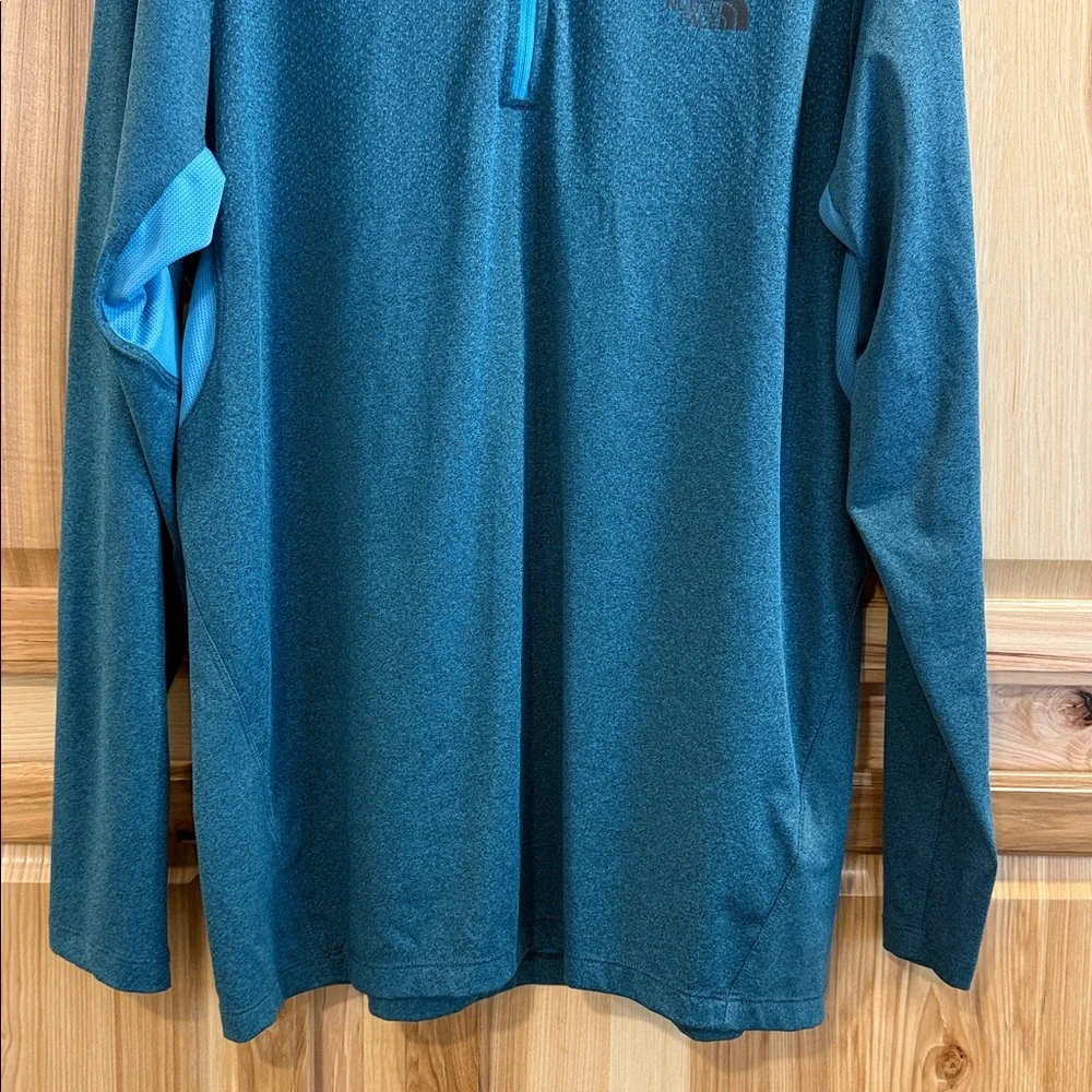 The North Face Men’s FlashDryXD Teal Black Lightweight Quarter Zip Pullover Sz L